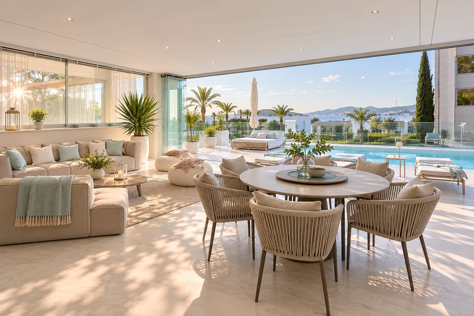 ESPACIOSO APARTAMENTO EN PLANTA BAJA EN URBANIZACIÓN DE LUJO, Talamanca, Ibiza — Piso, Cap Martinet · Santa Eulària des Riu, Ibiza