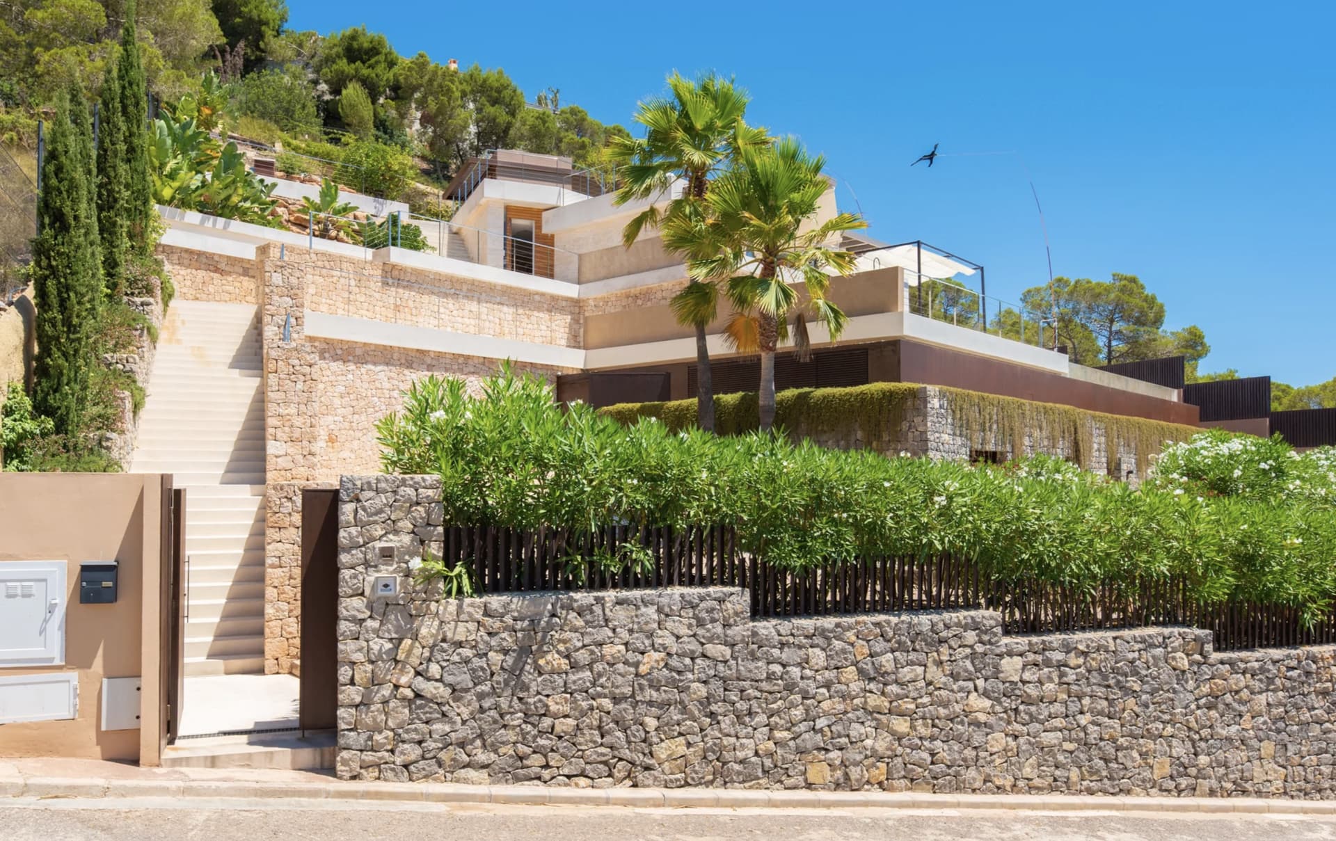 VILLA BAILE, con vistas panoramicas al mar en urbanizacion cerrada, Can Rimbau, Ibiza — Villa, Jesús · Santa Eulària des Riu, Ibiza